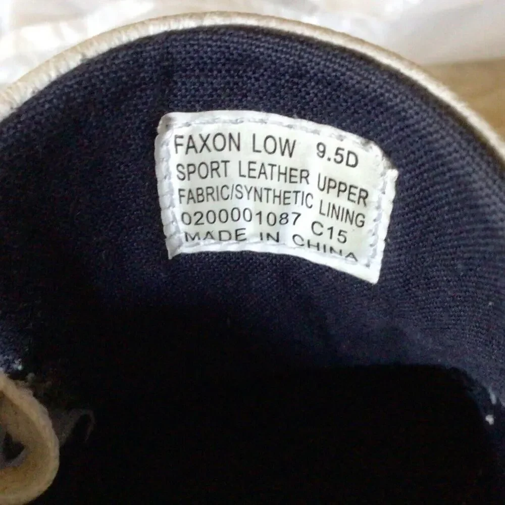 Polo Ralph Lauren Mens Faxon Low Cut White Sport Leather Shoe Size9.5 Used